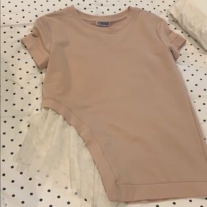 Blush Top with Tulle Detail